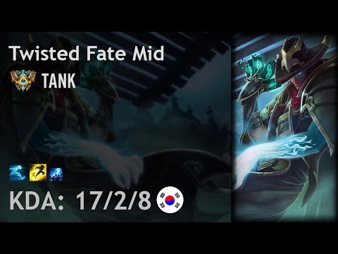 Twisted Fate Mid vs Syndra - TANK - KR Challenger Patch 7.1