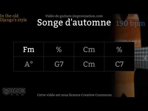 Songe d'automne (190 bpm) - Gypsy jazz Backing track / Jazz manouche