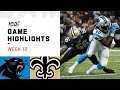 Panthers vs. Saints Week 12 Highlights | NFL 2019