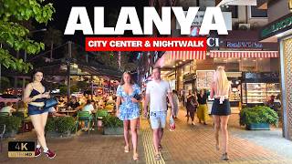 ALANYA CITY CENTER 🌙 | Night Walk in Antalya, Turkey | Walking Tour 4K 2026