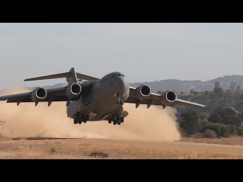 C-17 Air Force Crews Practice at Fort Hunter Liggett