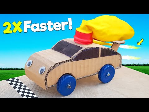 How to Make Balloon Powered Car | SCIENCE PROJECT | DIY Balloon Car