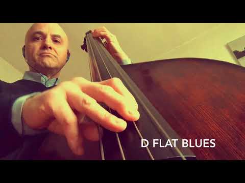 D FLAT BLUES BASS LINE PLAY ALONG BACKING TRACK