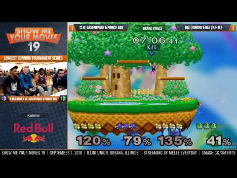 Show Me Your Moves 19 - AbsentPage & Prince Abu vs. Ginger & KJH  - SSBM - Grand Finals