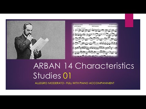 ARBAN 14 Characteristics Studies [01 - Allegro Moderato] - (Full with Piano accompaniment)