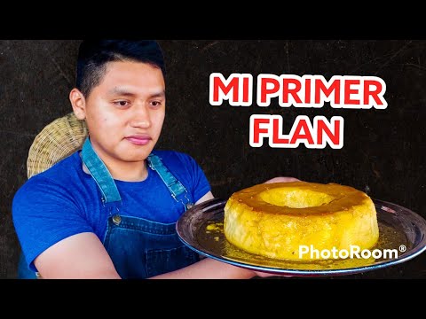 Flan sin HORNO | Mi primera vez preparando FLAN 🧡 #postres #dessert #recetas #flan