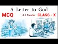 Class 10 Chapter 1 A Letter To God MCQ Class 10 English Chapter 1 MCQ Class 10 English