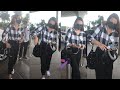 Asli Sona Sonakshi Sinha Luking Gorgeous In Checks Shirt Black Jeans Snapped At Mumbai Airport