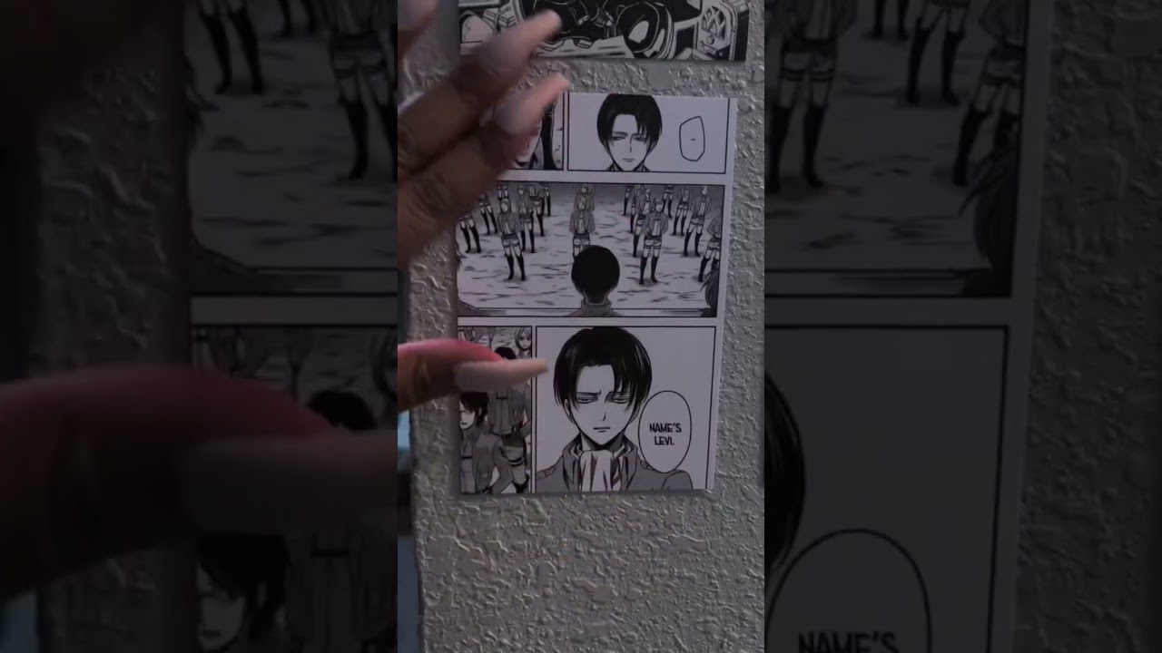 Finishing my manga wall🖤 #shorts #collegelife #darkaesthetic #manga #homedecor