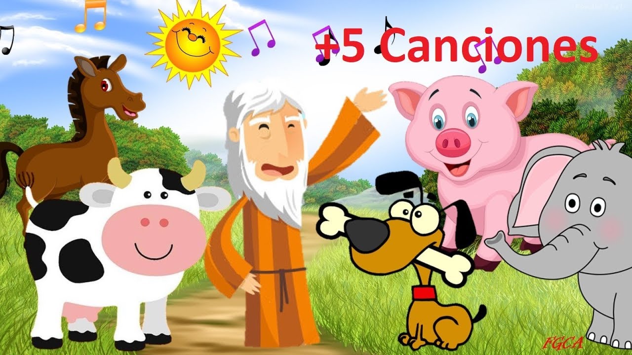 En el Arca de Noé - Sonidos de los Animales y 5 canciones + (canciones infantiles)