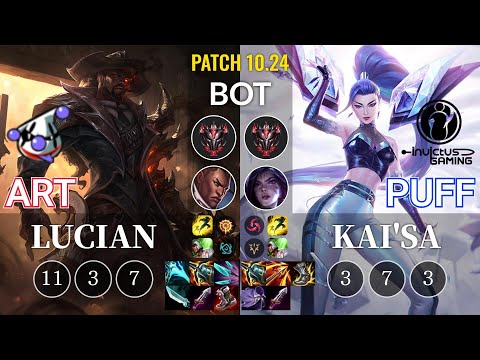 RJ Art Lucian vs IG Puff Kai'Sa Bot - KR Patch 10.24