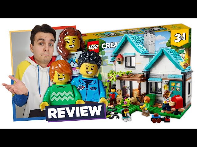 Vídeo relacionado con LEGO Creator 3 en 1 Casa Confortable, 3 Maquetas de Casas de Juguete para Construir, Minifiguras de Familia y Accesorios, Regalos para Niños y Niñas de 8 Años o Más 31139