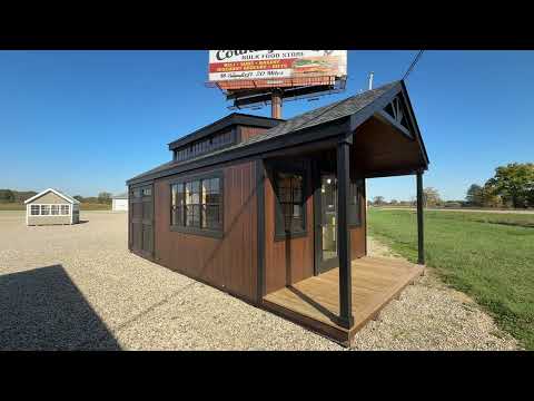 12x24 Colonial Classic W/ Full Porch and Fan Video