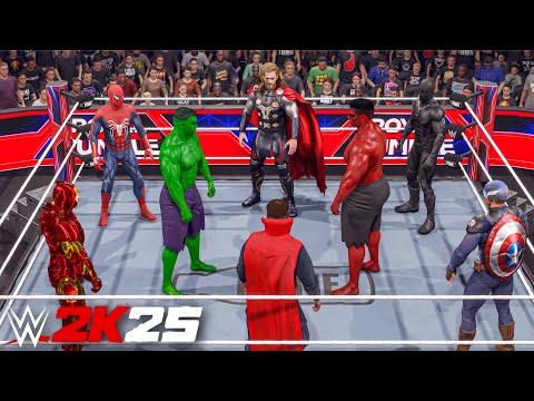 I Put All Avengers in Battle Royale Match - WWE 2K25