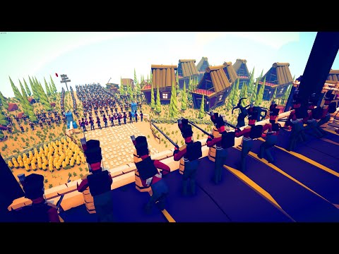 250x SPANISH SOLDIER ATTACK BRITISH CASTLE - Totally Accurate Battle Simulator TABS