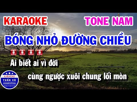 Karaoke Bóng Nhỏ Đường Chiều Tone Nam Dm | Nhạc Sống Tuấn Cò