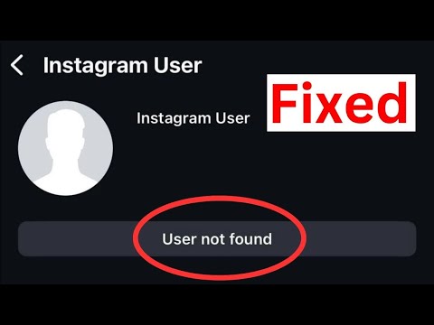 Fix Instagram User Not Found Problem | User Not Found Instagram Problem
