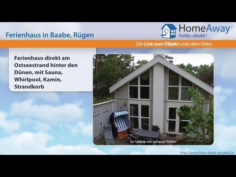 Baabe: Ferienhaus direkt am Ostseestrand hinter den Dünen, mit Sauna - FeWo-direkt.de Video