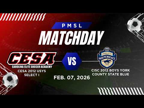 CESA 2012B Select 1 vs CISC - 2012 Boys York County State Blue #youthsoccer  #pmsl #southcarolina
