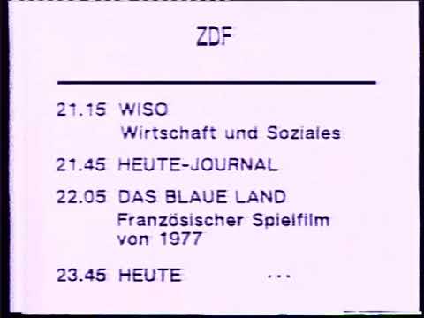 Погода, программа передач и конец эфира (ARD Германия, 26.11.1984)