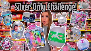 Shop with me for *SILVER ONLY* Mystery Toys Challenge!!🫢💍🛒👽🥈🩶 (MUST SEE!!😱) | Rhia Official♡