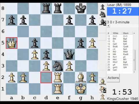 Chess World.net: LIVE Blitz #994 vs lusar (IM) (1899) - Sicilian: closed, Korchnoi variation (B23)