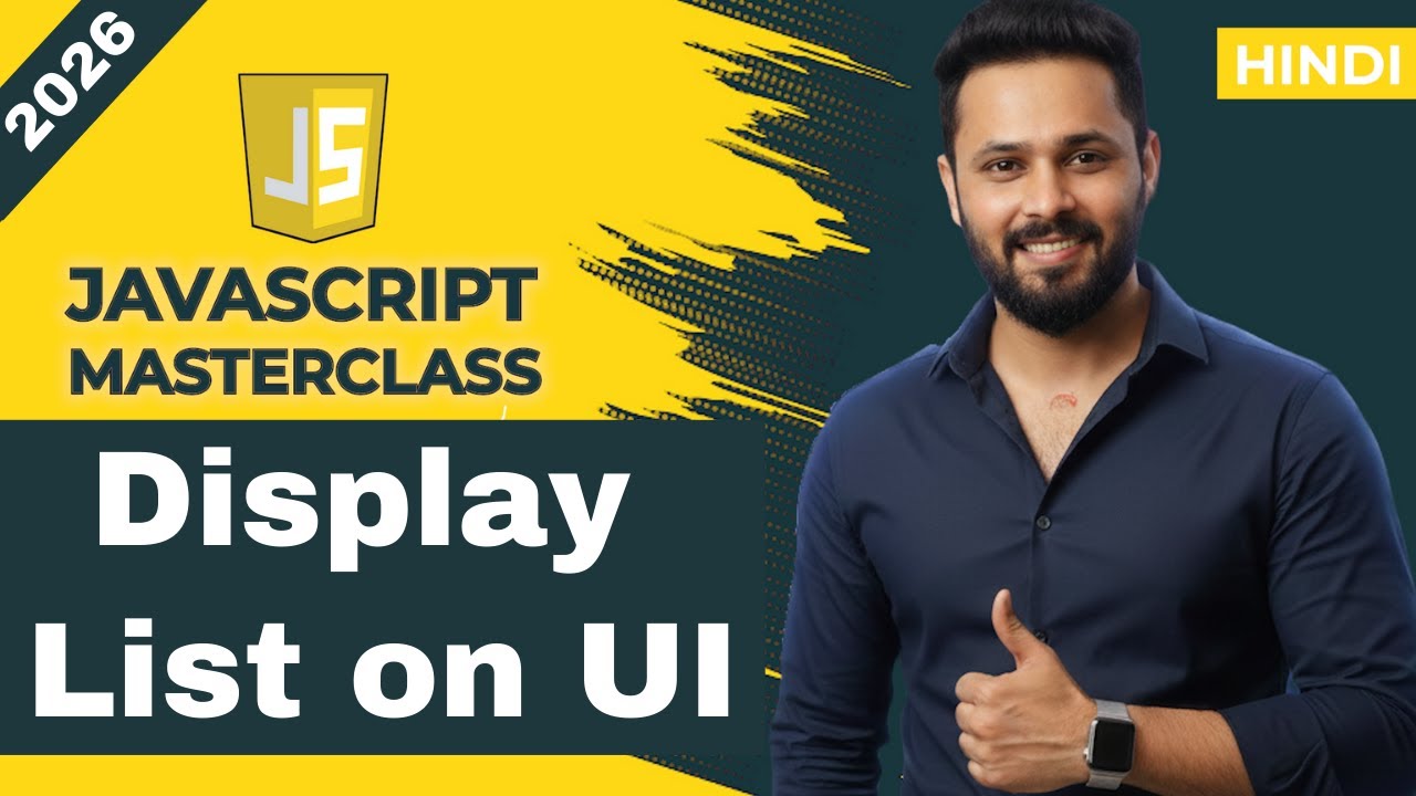 JavaScript  Tutorial in Hindi #28 How to Display Array Elements on UI | innerHTML & Loop