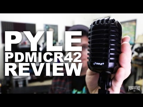 Pyle Classic Retro Dynamic Vocal Microphone - Old Vintage Style Unidirectional Cardioid Mic with XLR Cable - Universal Stand Compatible - Live Performance In Studio Recording - PDMICR42SL (Silver) video review thumbnail