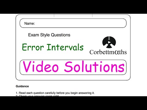 Error Interval Answers - Corbettmaths