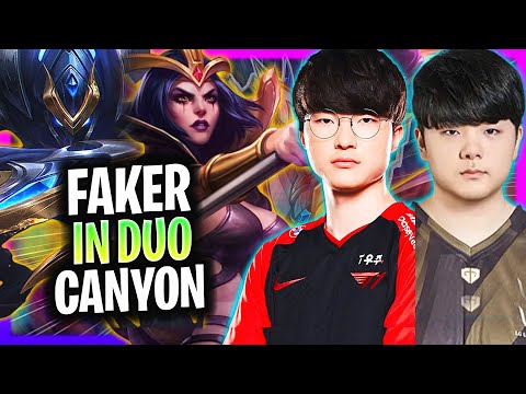 T1 FAKER IN DUO WITH GEN CANYON! | T1 Faker Plays Leblanc Mid vs Ezreal!  Season 2024