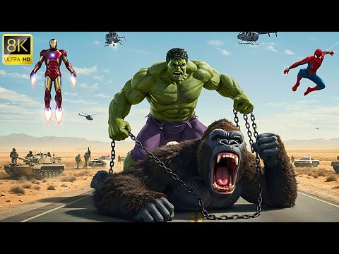 KING KONG vs HULK vs IRON MAN EPIC BATTLE ! Avengers Saving the City from Giant King Kong