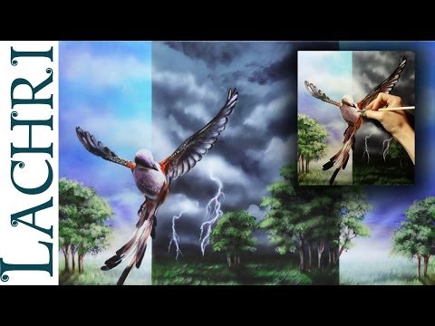 Speed Painting surreal storm landscape - Time Lapse Demo by Lachri