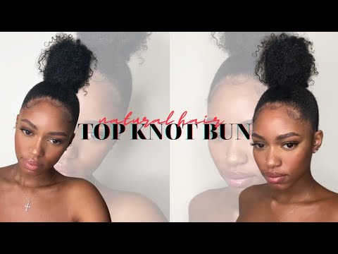 How To | SLEEK Top Knot Bun on THICK NATURAL HAIR |...