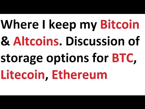 Where I keep my Bitcoin & Altcoins. Discussion of storage options for BTC, Litecoin, Ethereum, more Video
