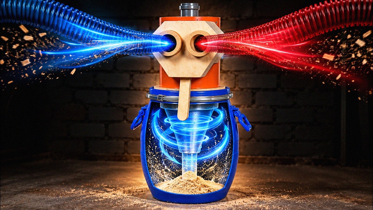 I Built a Clever 2 in 1 Cyclone Dust Collector — I Didn’t Expect This Much Power!