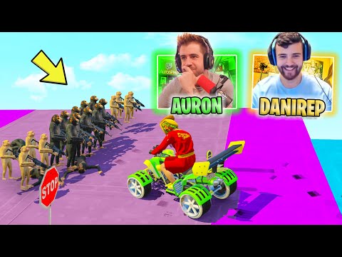 CARA A CARA INCREIBLE! FINAL ÉPICO!! CON AURONPLAY Y AMIGOS! - GTA V ONLINE