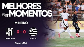 EQUILÍBRIO TOTAL EM MINAS - Democrata 0x0 Athletic - Melhores Momentos - Campeonato Mineiro