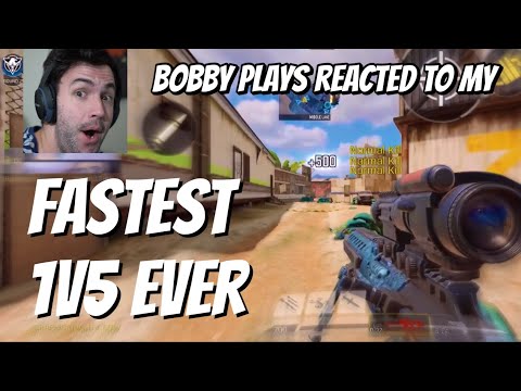 Bobby Plays Reacted To My FASTEST 1V5/ACE EVER IN CODM (1.0 SEC) #shorts