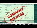 Delete Company Permanently Tally.ERP 9 | टैली में कंपनी डिलीट कैसे करें |