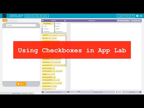 Using Check Boxes in App Lab - Code.org Beginner Project