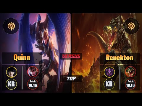 Khan QUINN (Top) [Press the Attack] VS RENEKTON - Master KR Patch 10.16