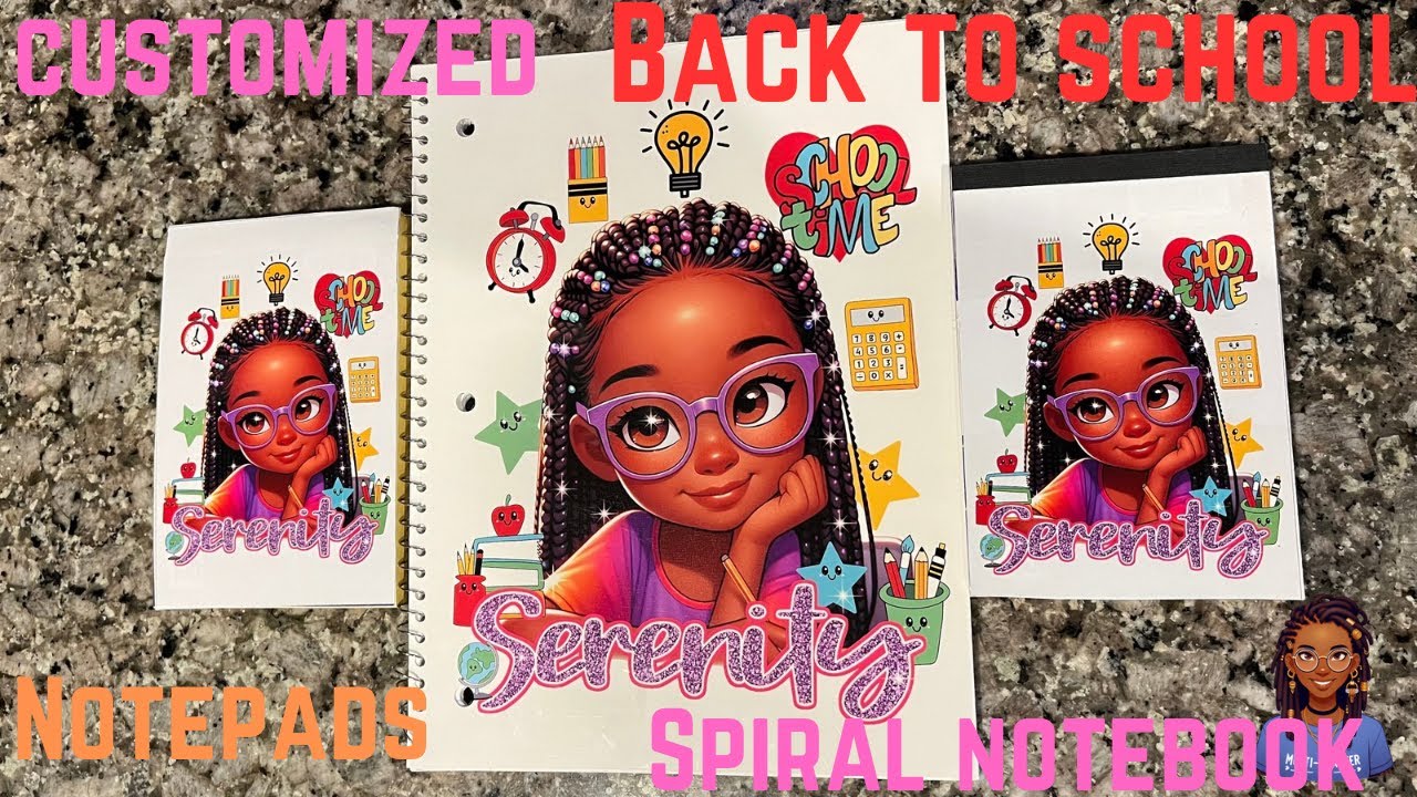 Customized Spiral Notebook. Back To School. #diy #backtoschool