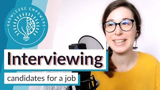 Preparing for a job interview pt.2 (for interviewers) - Podcast