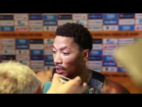 Derrick Rose Speaks After Team USA's Win
