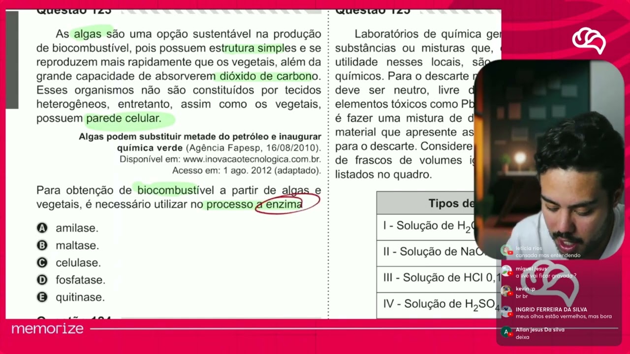 Resolução em Vídeo — Questão 123 ENEM 2019 PPL