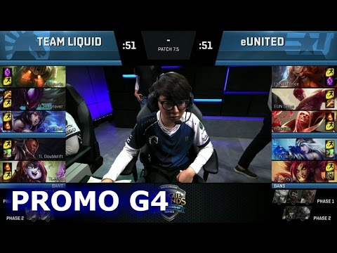 Team Liquid vs eUnited | Game 4 Promotion / Relegation S7 NA LCS Summer 2017 | TL vs EUN G4 1080p