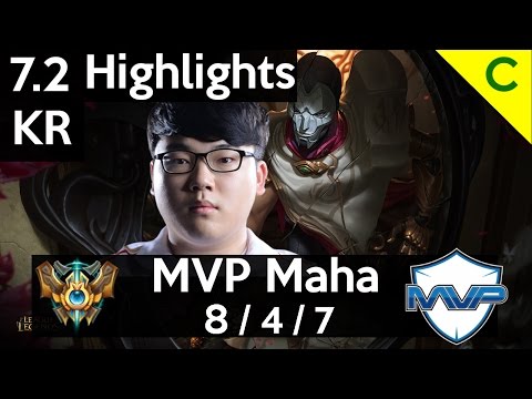 7.2 Highlights - MVP Maha (Jhin) 8-4-7 New Lethality Jhin Build