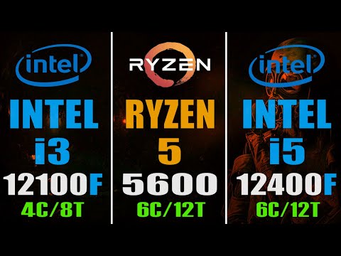 INTEL i3 12100F vs RYZEN 5 5600 vs INTEL i5 12400F || PC GAMES TEST ||