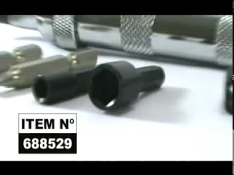 Chave de Impacto Manual Kit com 7 Peças - Vídeo