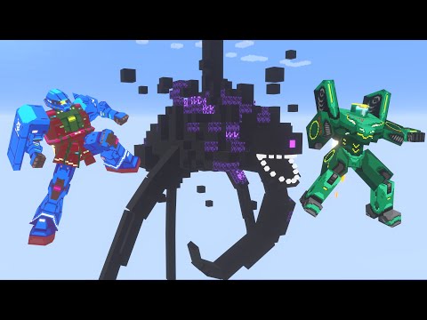 Pacific Rim (Battle Robot and Monster) Part 3 - Minecraft Animation